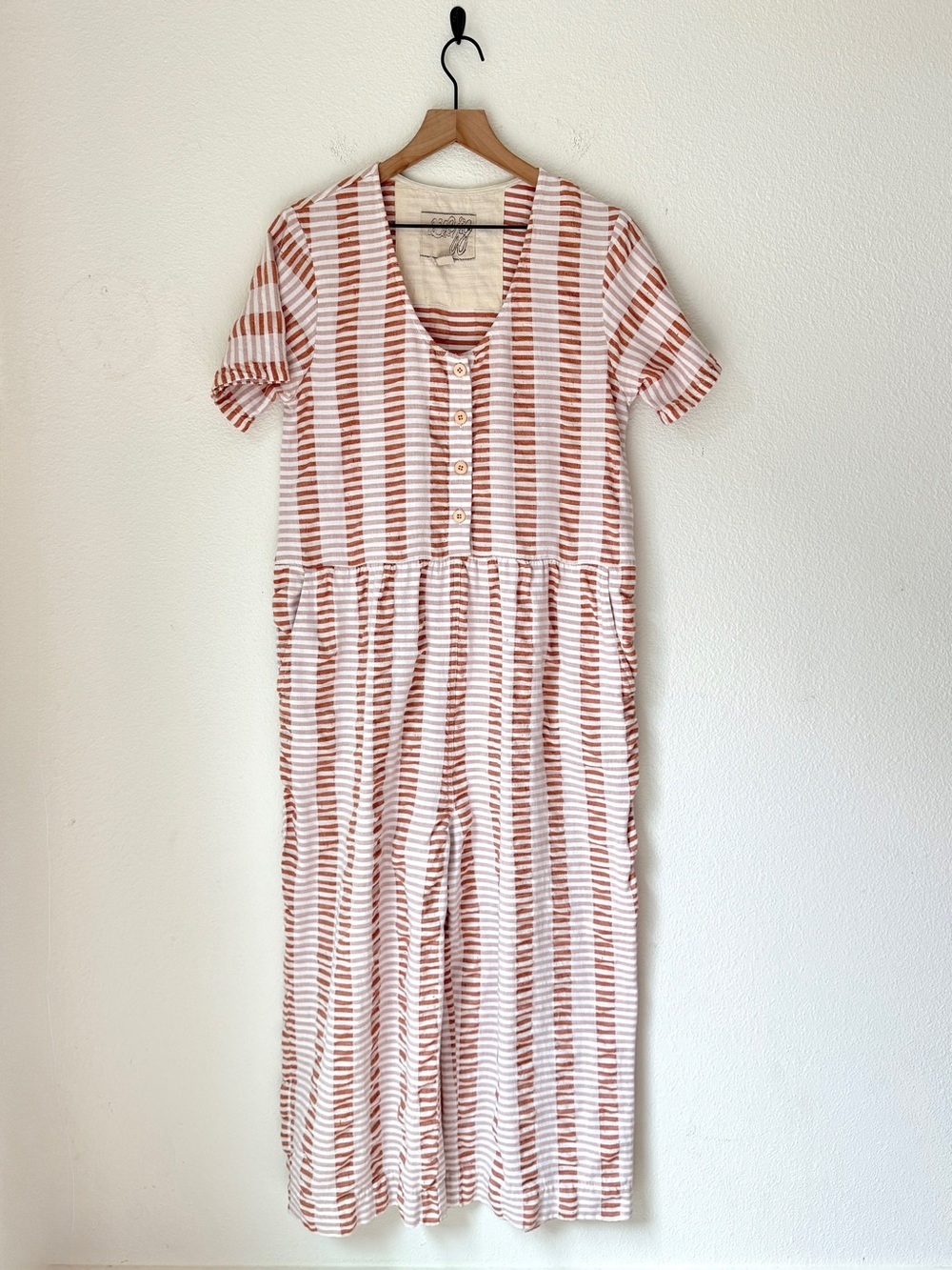 Ace & Jig Lyle button-front jumpsuit in Chalk - Small - EUC